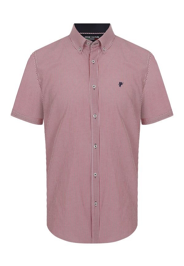 DENIM CULTURE DENIM CULTURE Košulja 'TIM'  crvena / bijela