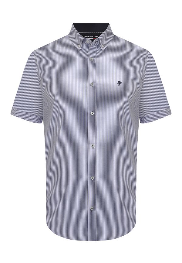 DENIM CULTURE DENIM CULTURE Košulja 'TIM'  kraljevsko plava / bijela