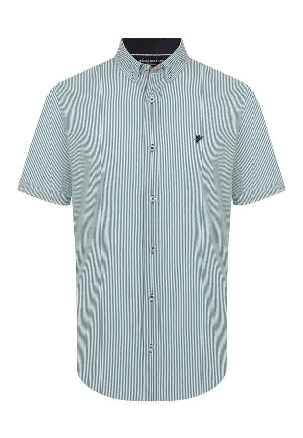 DENIM CULTURE DENIM CULTURE Košulja ' TIM '  zelena / bijela