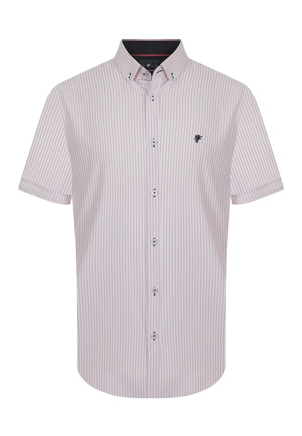 DENIM CULTURE DENIM CULTURE Košulja 'TOMMASO'  roza / bijela