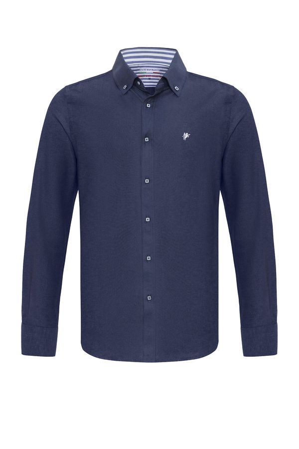 DENIM CULTURE DENIM CULTURE Košulja 'Tywin'  mornarsko plava / bijela