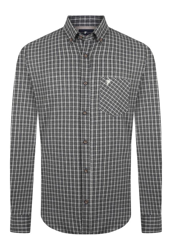 DENIM CULTURE DENIM CULTURE Košulja 'Zeno'  antracit siva / bež siva / svijetla bež