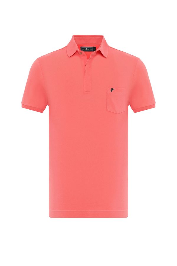 DENIM CULTURE DENIM CULTURE Majica 'Alaric'  pastelno crvena / crna