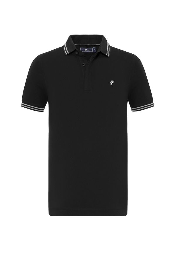 DENIM CULTURE DENIM CULTURE Majica 'ALISTAIR'  crna / bijela