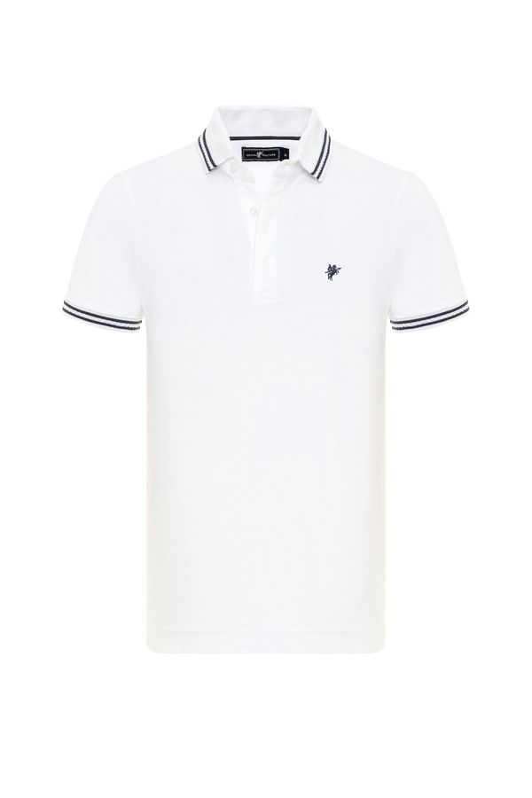 DENIM CULTURE DENIM CULTURE Majica 'ALISTAIR'  plava / bijela