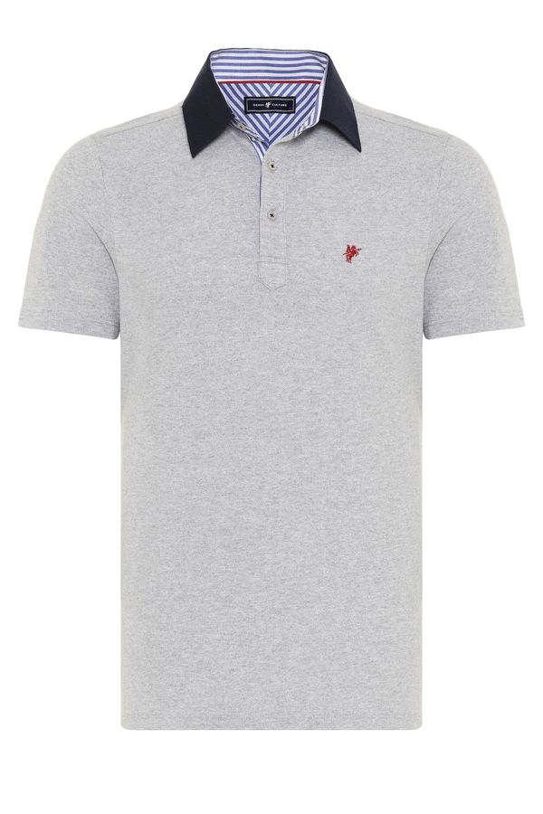 DENIM CULTURE DENIM CULTURE Majica 'Arben'  mornarsko plava / siva melange / crna