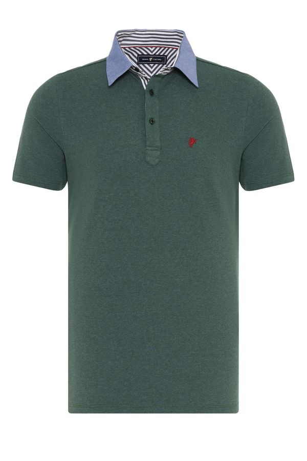 DENIM CULTURE DENIM CULTURE Majica 'Arben'  svijetloplava / zelena