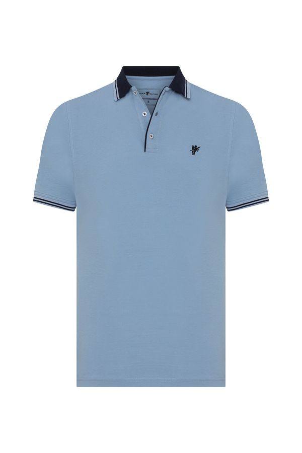 DENIM CULTURE DENIM CULTURE Majica 'Beckett'  mornarsko plava / svijetloplava