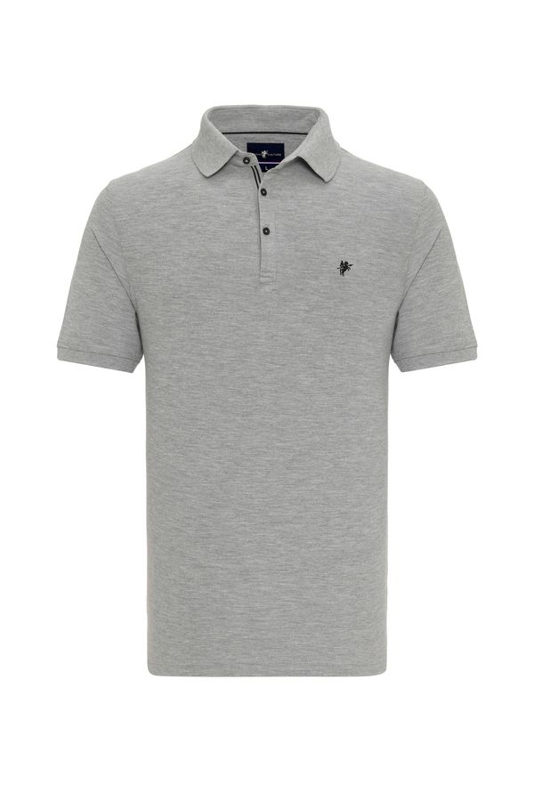 DENIM CULTURE DENIM CULTURE Majica 'Draven'  čokolada / siva melange