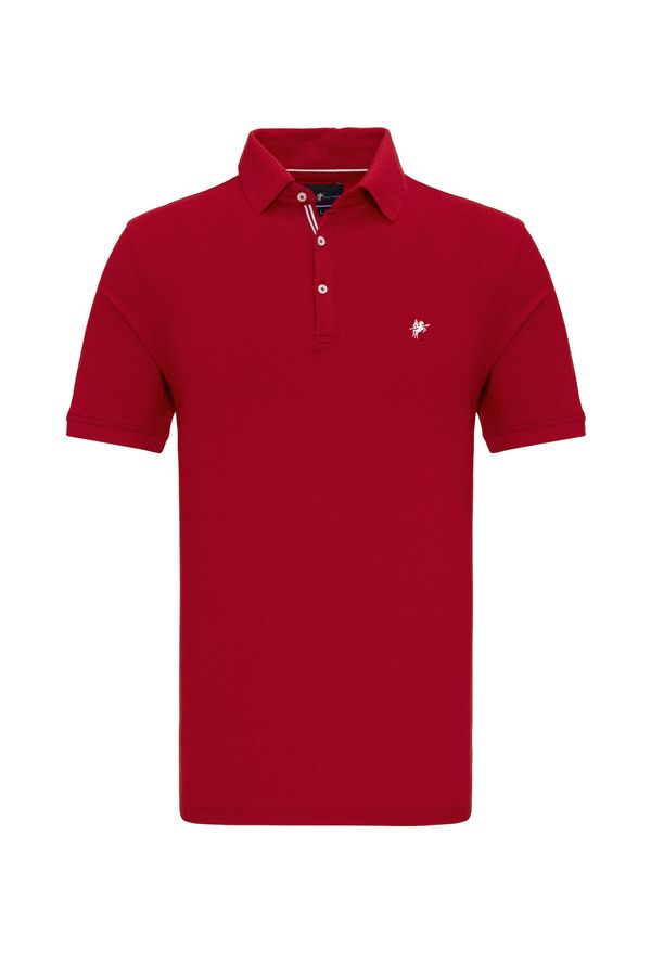 DENIM CULTURE DENIM CULTURE Majica 'Draven'  vatreno crvena / bijela