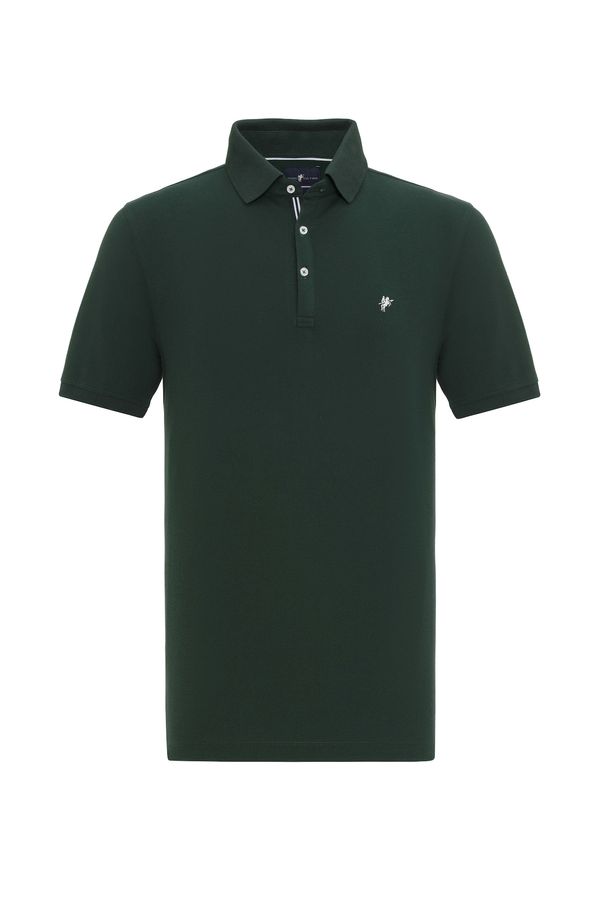 DENIM CULTURE DENIM CULTURE Majica 'Draven'  zelena / bijela