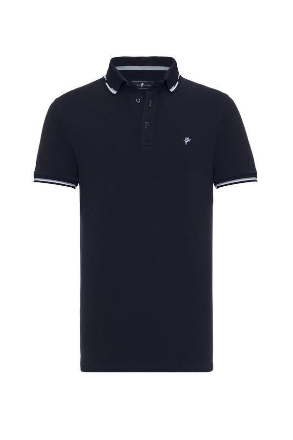 DENIM CULTURE DENIM CULTURE Majica 'ENRIQUE'  mornarsko plava / golublje plava