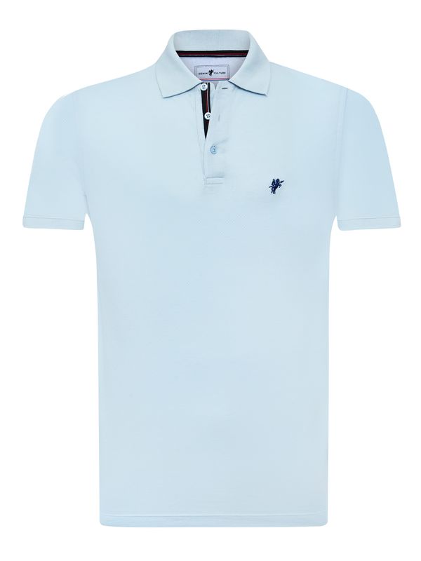 DENIM CULTURE DENIM CULTURE Majica 'Geoffry'  svijetloplava / bijela