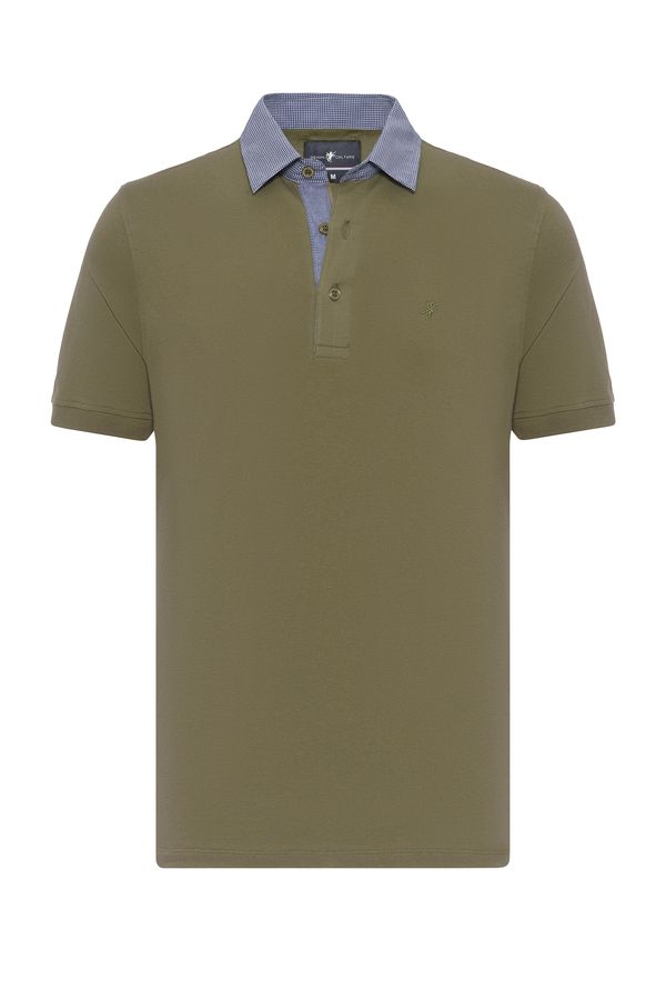 DENIM CULTURE DENIM CULTURE Majica ' HARRY '  plava / maslinasta