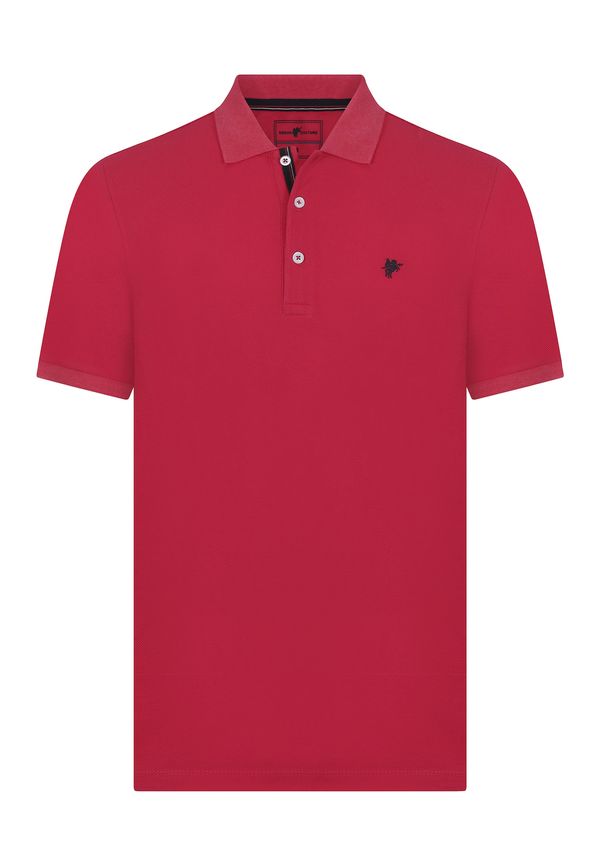 DENIM CULTURE DENIM CULTURE Majica 'LEO'  tamno roza / crna