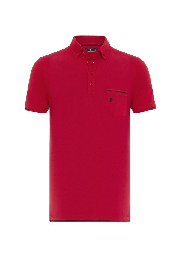 DENIM CULTURE DENIM CULTURE Majica 'LUCIUS'  crvena / crna