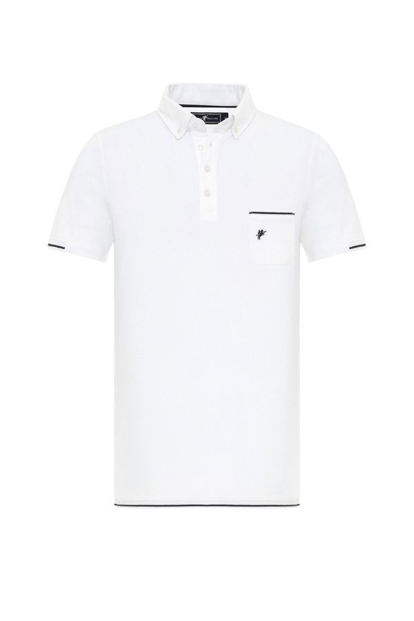 DENIM CULTURE DENIM CULTURE Majica ' LUCIUS '  morsko plava / bijela