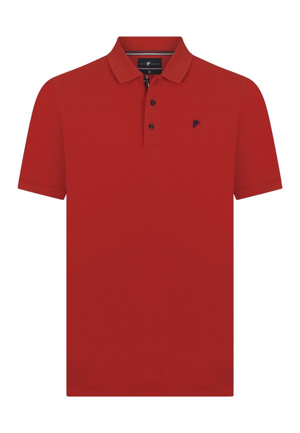 DENIM CULTURE DENIM CULTURE Majica ' TADAS'  mornarsko plava / crvena