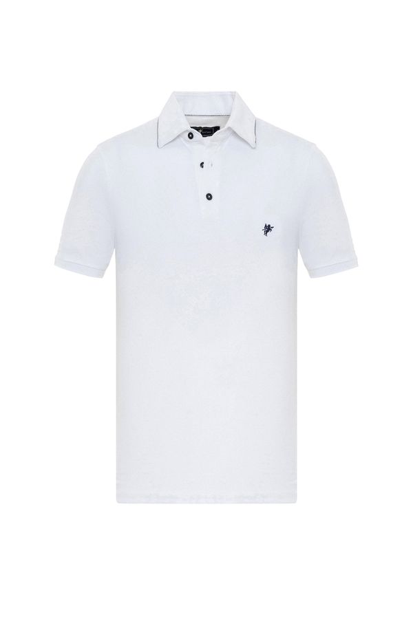 DENIM CULTURE DENIM CULTURE Majica 'Theron'  mornarsko plava / bijela