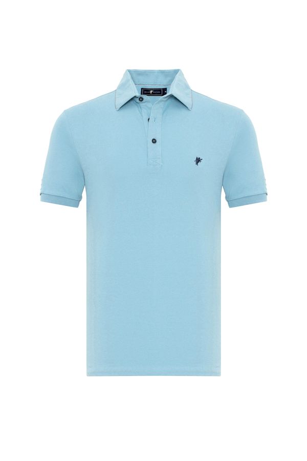 DENIM CULTURE DENIM CULTURE Majica 'Theron'  mornarsko plava / nebesko plava