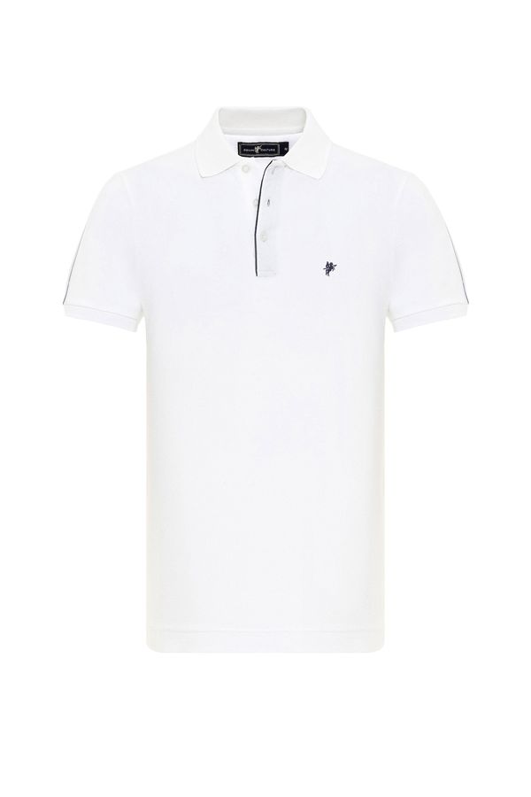 DENIM CULTURE DENIM CULTURE Majica 'Titus'  mornarsko plava / bijela