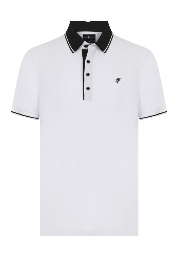 DENIM CULTURE DENIM CULTURE Majica 'Vasilis'  crna / bijela