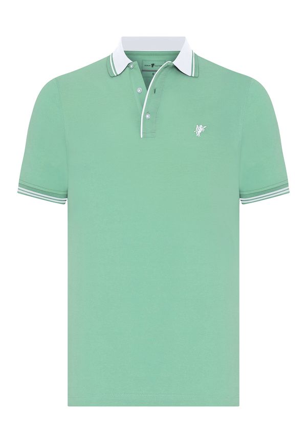 DENIM CULTURE DENIM CULTURE Majica 'ZORAN'  menta / bijela