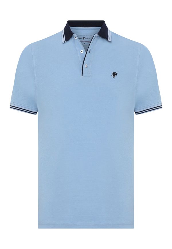 DENIM CULTURE DENIM CULTURE Majica 'ZORAN'  plava / crna