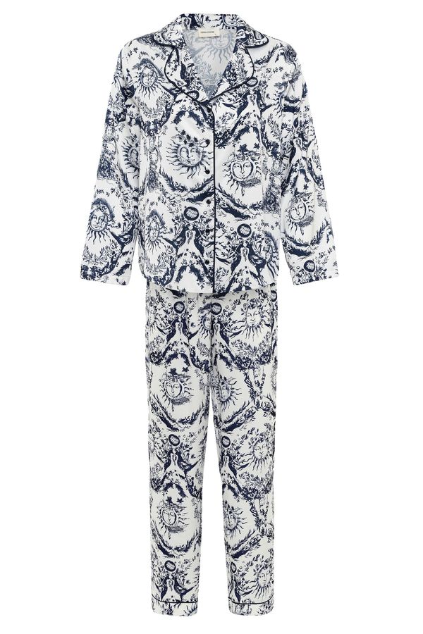 DENIM CULTURE DENIM CULTURE Pidžama  mornarsko plava / bijela