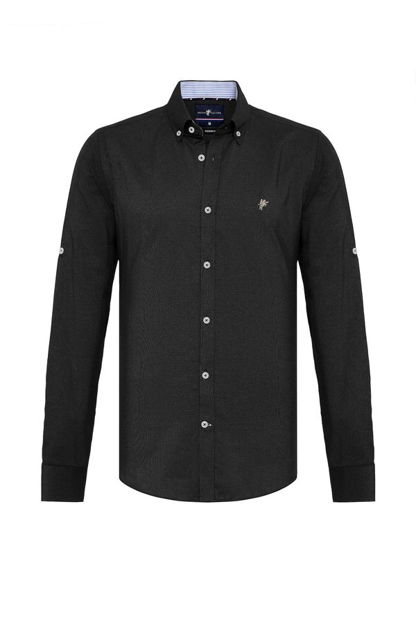 DENIM CULTURE DENIM CULTURE Poslovna košulja 'JONES'  svijetloplava / crna / bijela