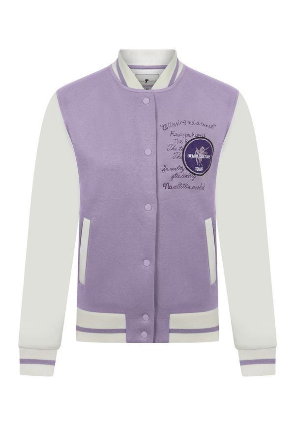 DENIM CULTURE DENIM CULTURE Prijelazna jakna ' CECILIE '  ljubičasta / bijela