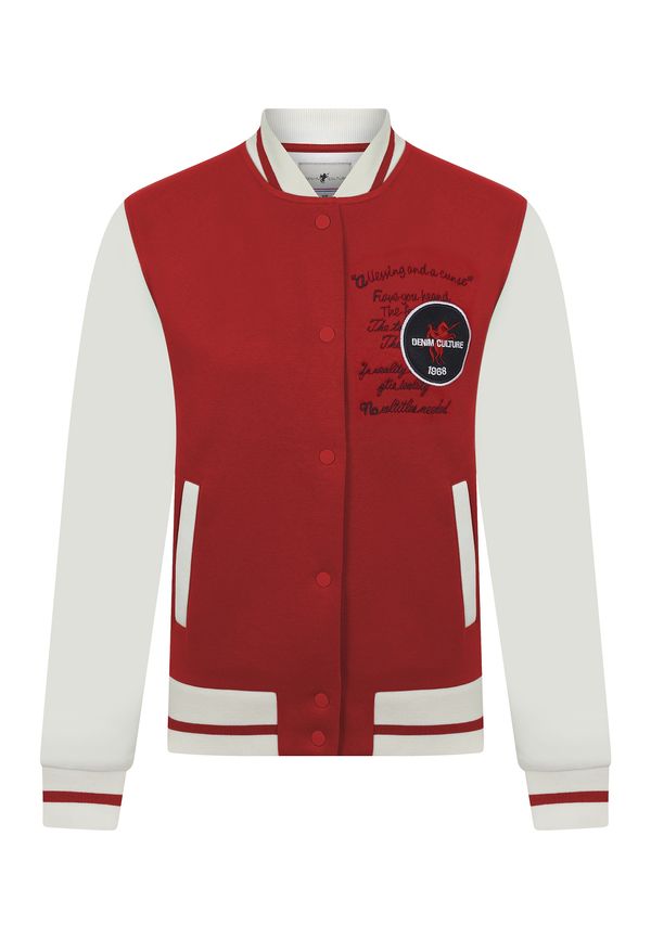 DENIM CULTURE DENIM CULTURE Prijelazna jakna 'CECILIE '  plava / crvena / bijela