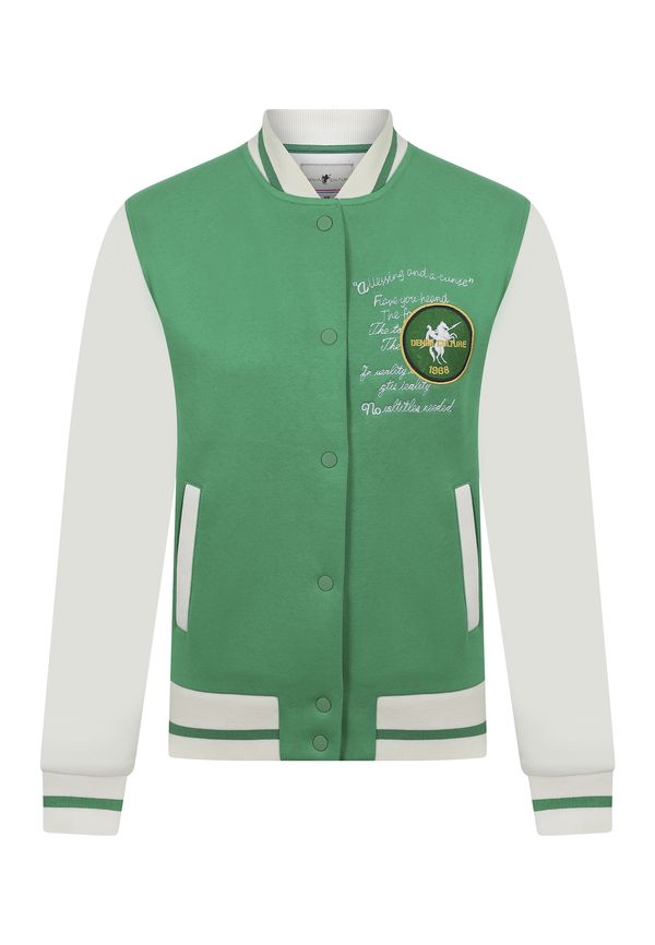 DENIM CULTURE DENIM CULTURE Prijelazna jakna 'CECILIE'  žuta / zelena / bijela