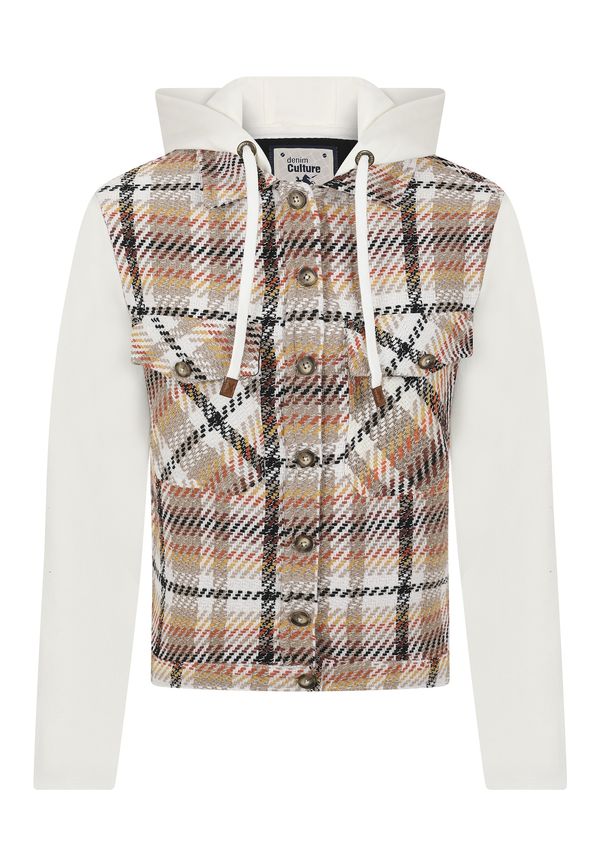 DENIM CULTURE DENIM CULTURE Prijelazna jakna 'Hazel'  toplo smeđa / narančasta / crna / prljavo bijela