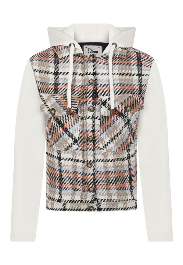 DENIM CULTURE DENIM CULTURE Prijelazna jakna 'Hazel'  toplo smeđa / noćno plava / svijetloplava / bijela