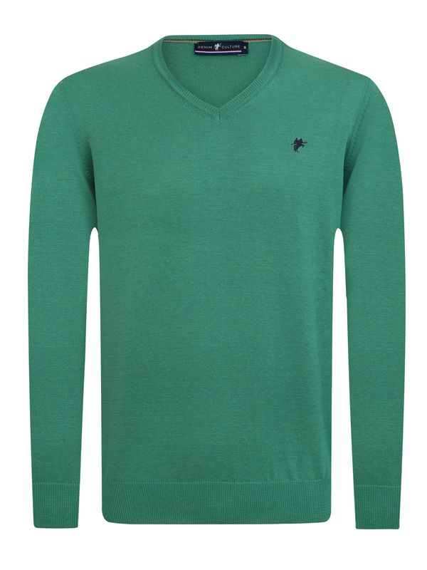 DENIM CULTURE DENIM CULTURE Pulover 'Alonza'  mornarsko plava / smaragdno zelena