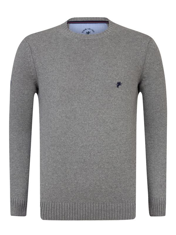 DENIM CULTURE DENIM CULTURE Pulover 'Brian'  mornarsko plava / svijetloplava / siva melange