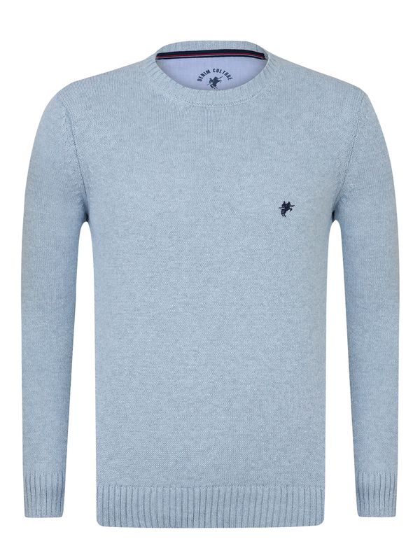 DENIM CULTURE DENIM CULTURE Pulover 'Brian'  svijetloplava / tamno plava