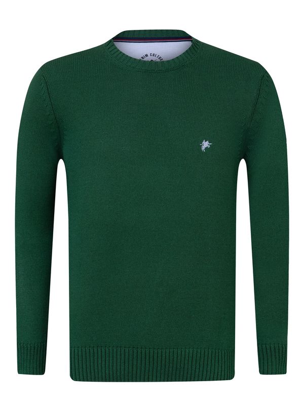 DENIM CULTURE DENIM CULTURE Pulover 'Brian'  svijetloplava / travnato zelena