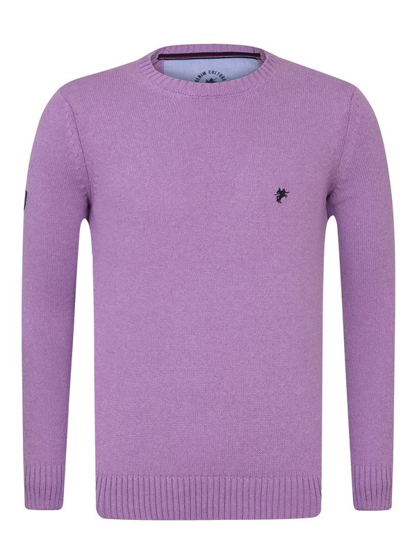 DENIM CULTURE DENIM CULTURE Pulover 'Brian'  tamno plava / ljubičasta melange