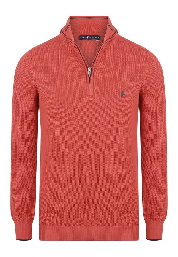 DENIM CULTURE DENIM CULTURE Pulover 'CHESTER'  narančasta / crna