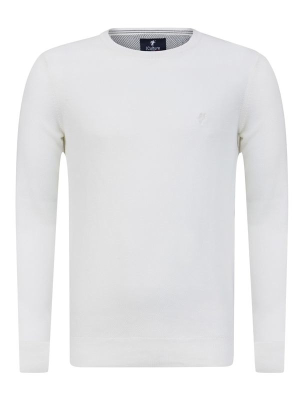 DENIM CULTURE DENIM CULTURE Pulover 'Cleto'  bijela