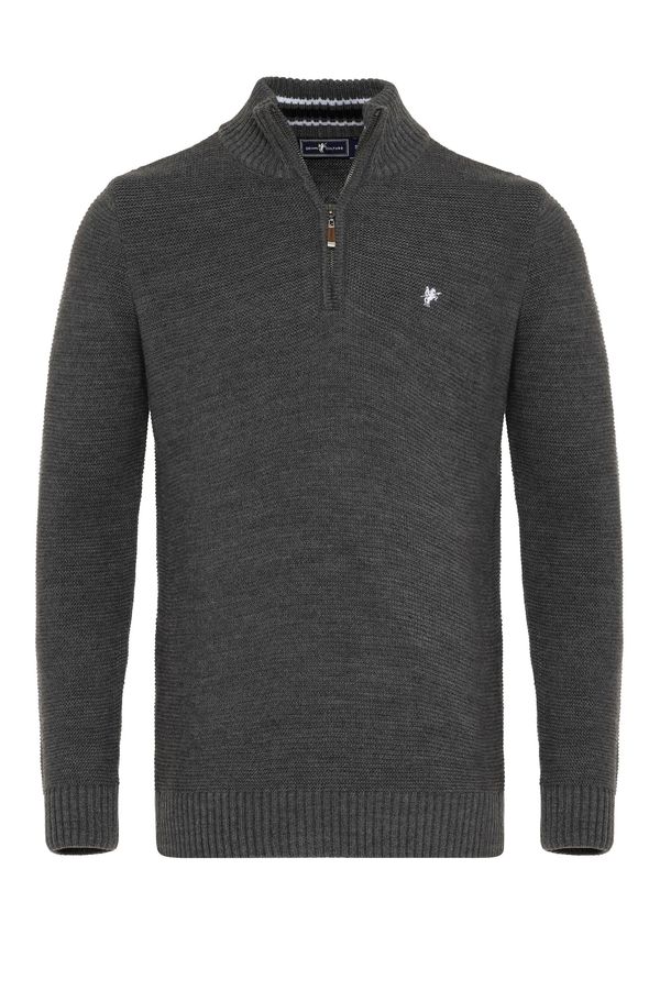 DENIM CULTURE DENIM CULTURE Pulover ' DIEGO '  antracit siva