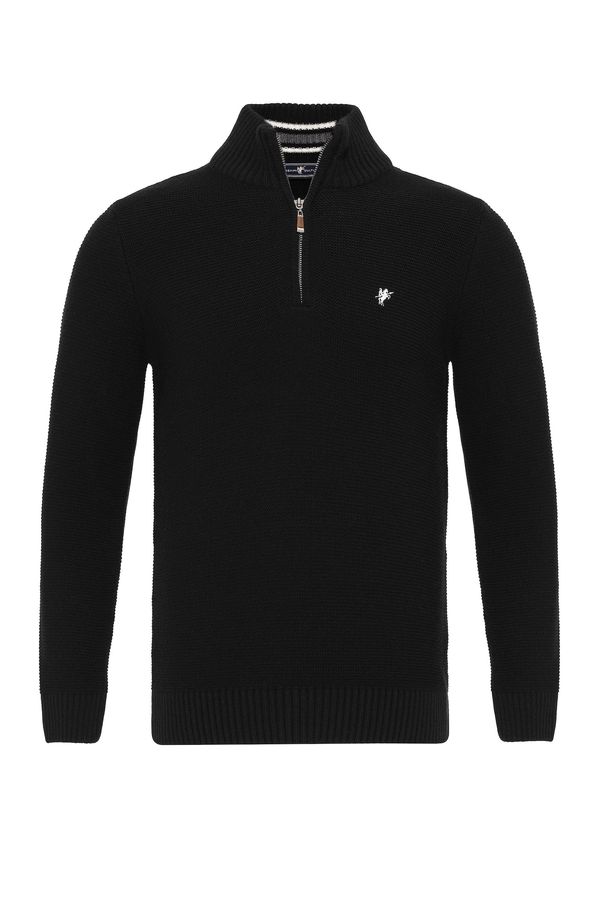 DENIM CULTURE DENIM CULTURE Pulover 'Diego'  crna / bijela