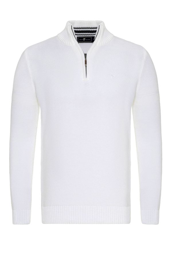 DENIM CULTURE DENIM CULTURE Pulover ' DIEGO '  ecru/prljavo bijela