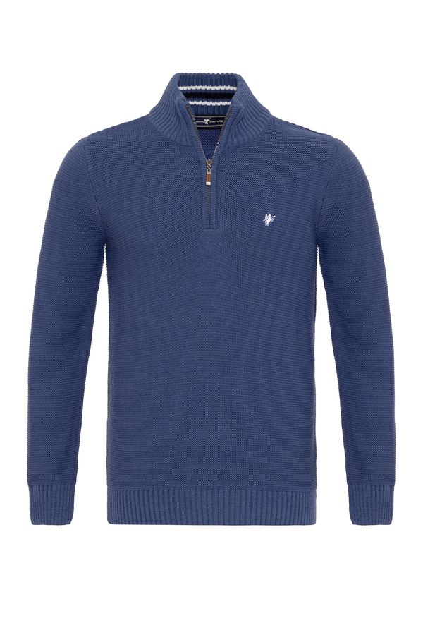 DENIM CULTURE DENIM CULTURE Pulover 'DIOGO'  indigo / bijela