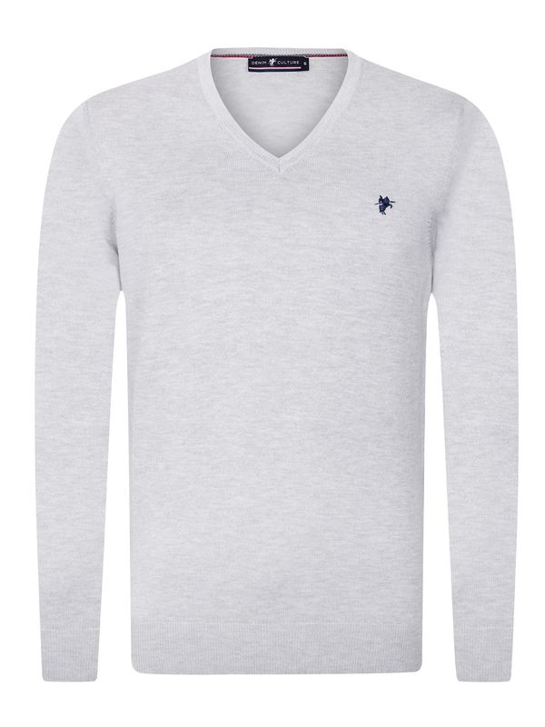 DENIM CULTURE DENIM CULTURE Pulover 'GABRIELLA'  morsko plava / siva melange