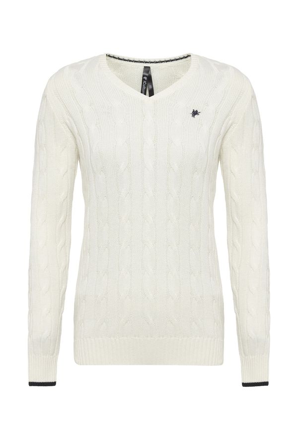 DENIM CULTURE DENIM CULTURE Pulover ' HANNAH '  ecru/prljavo bijela