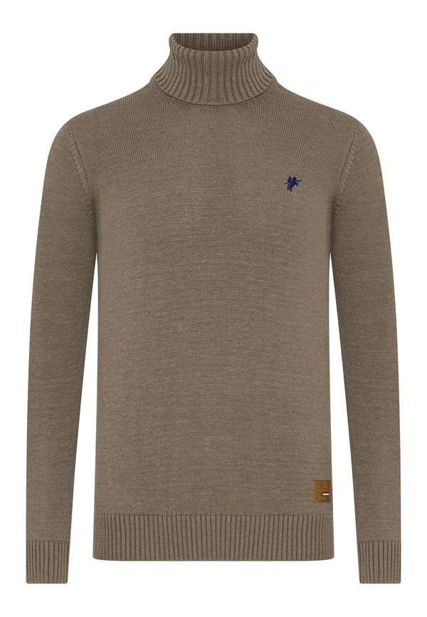 DENIM CULTURE DENIM CULTURE Pulover 'Jason'  mornarsko plava / zeleno smeđa