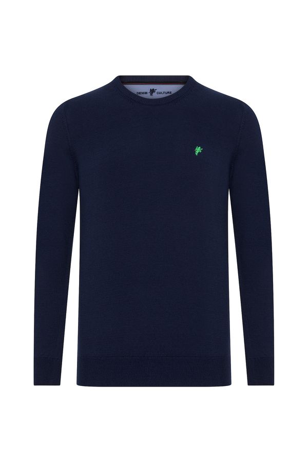 DENIM CULTURE DENIM CULTURE Pulover 'Jeromy'  mornarsko plava / svijetlozelena